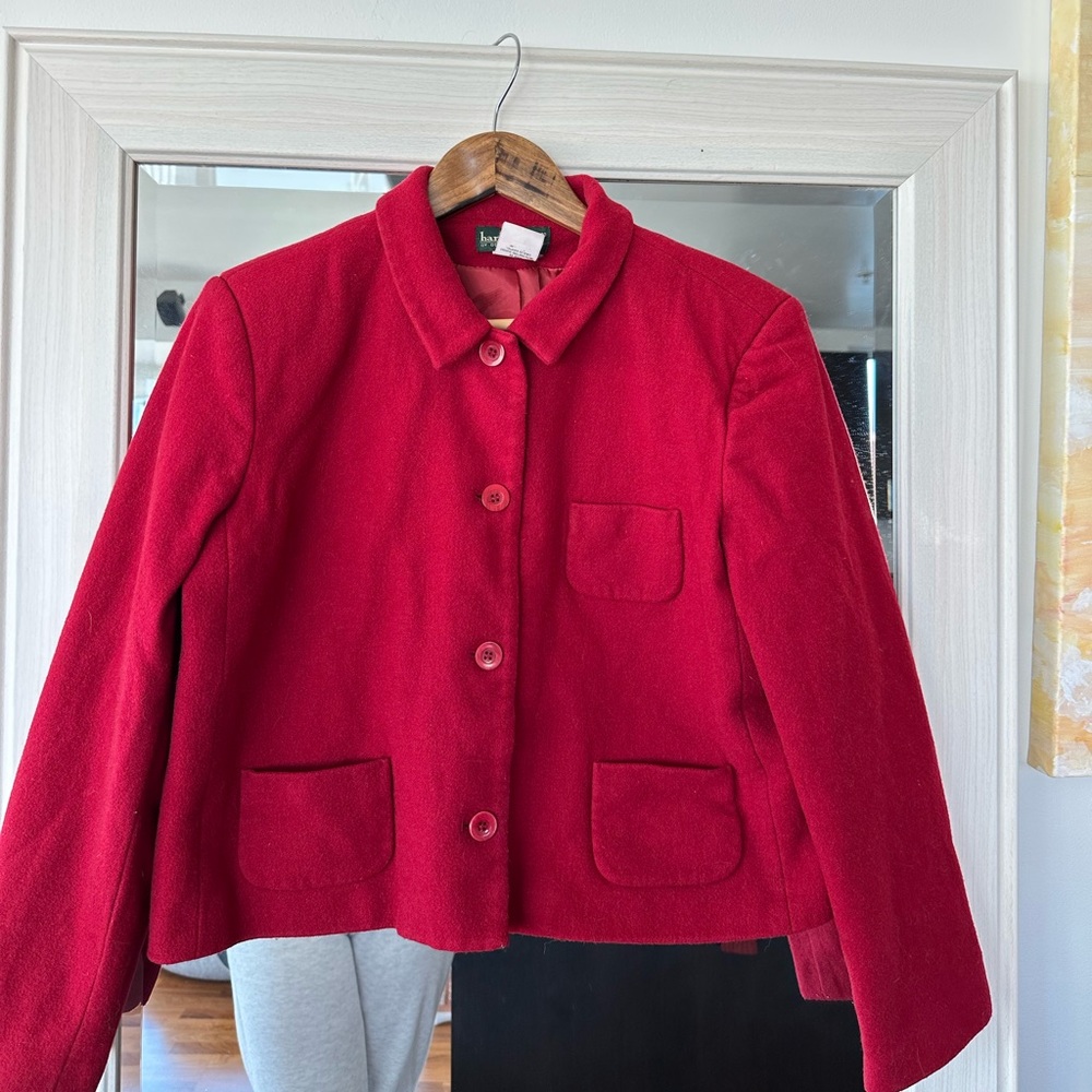 Cropped red blazer/jacket by harvé benard®